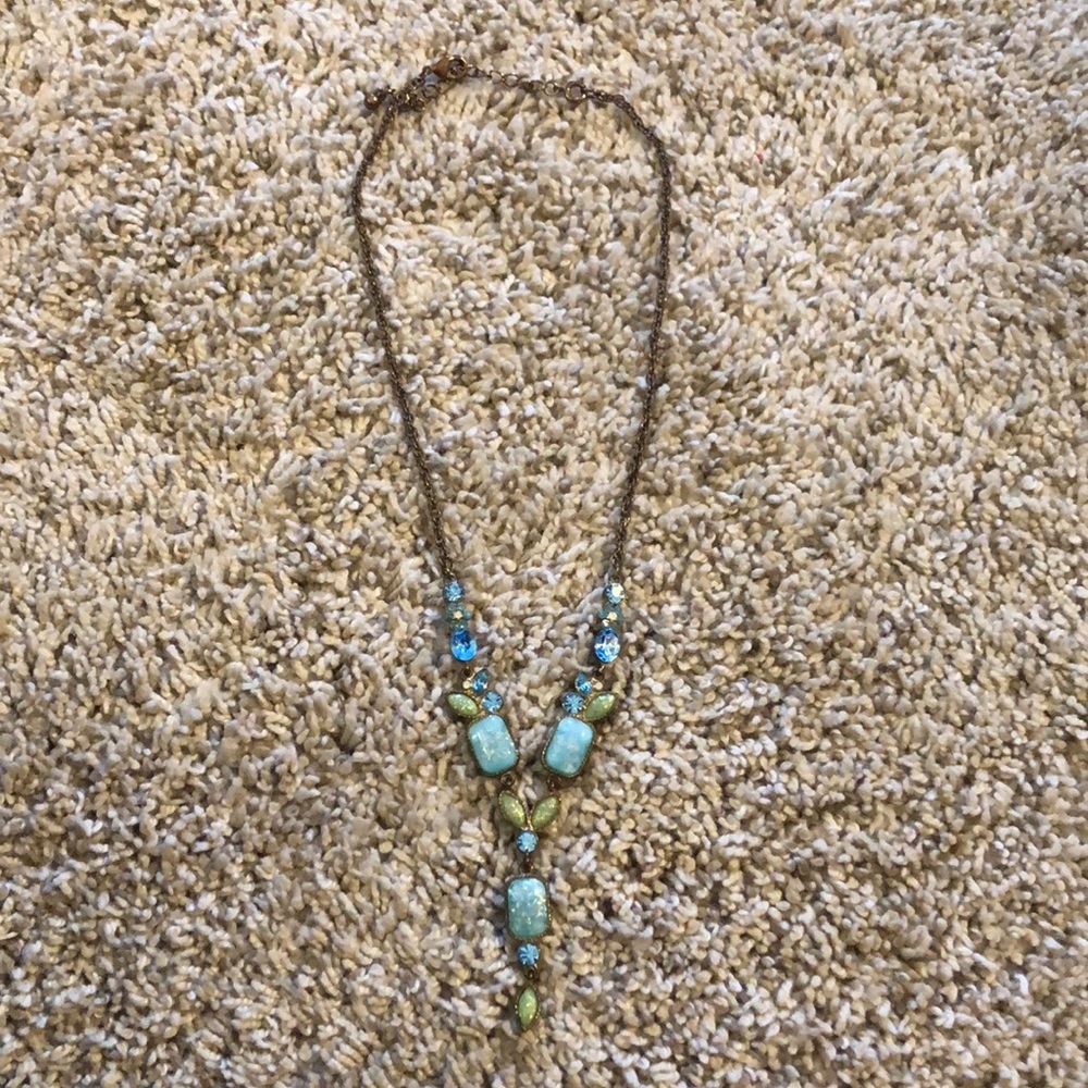 Blue and green necklace
